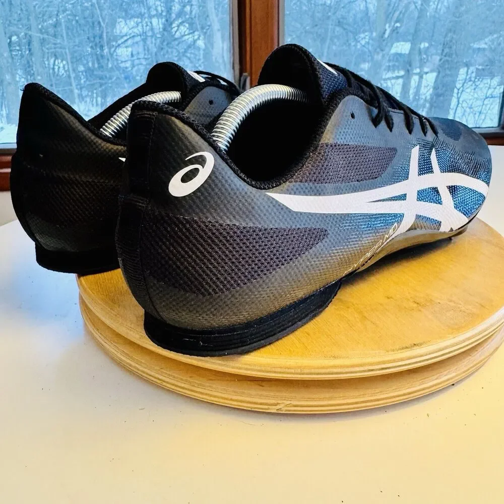 Size 13 - ASICS Hyper MD 7‎ Black White track and field running spikes shoes